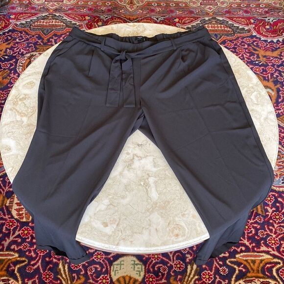 NWT Tahari Tapered Loose Fit Pull On Trousers - Picture 2 of 11